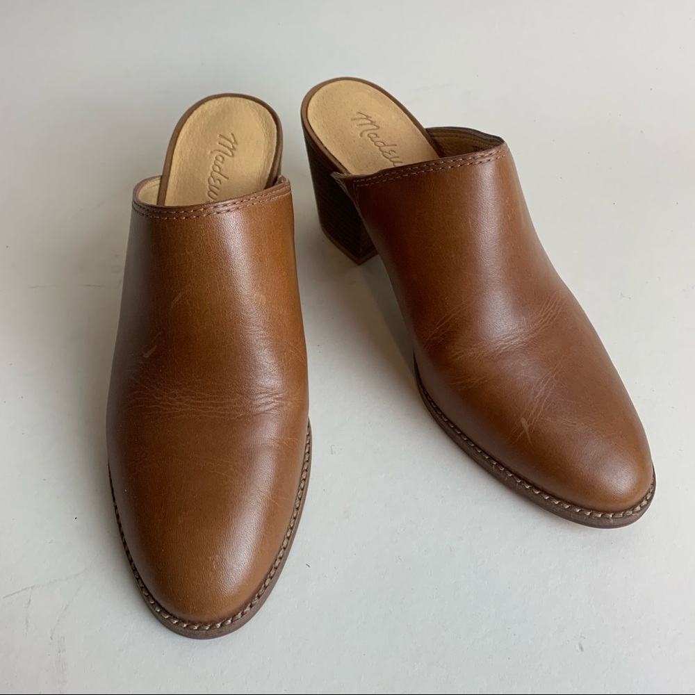 Madewell the Harper Mule heels j8560 brown leather